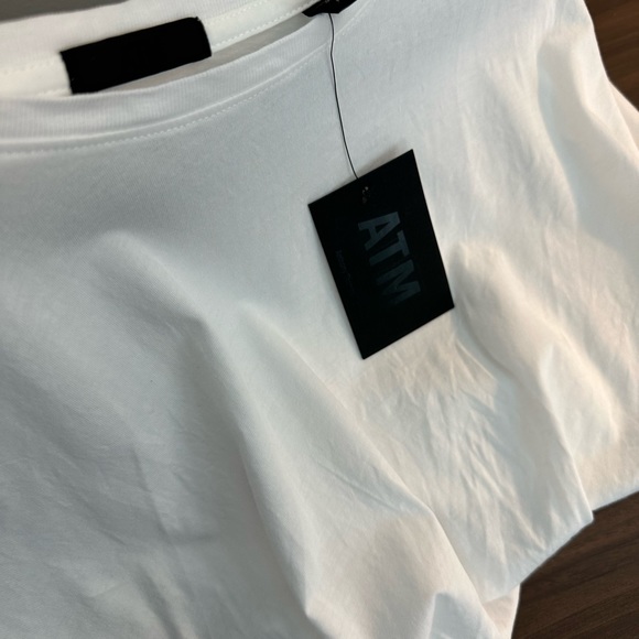 ATM NWT cropped White Long Sleeve Shirt Size Large Anthony Thomas Melillo - Picture 3 of 6